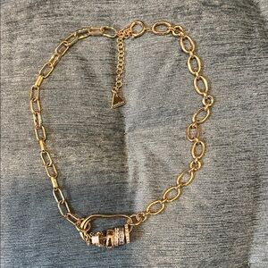 Anthropologie paperclip gold necklace
